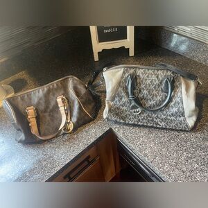 2 Michael Kors bags - USED and WORN in some areas